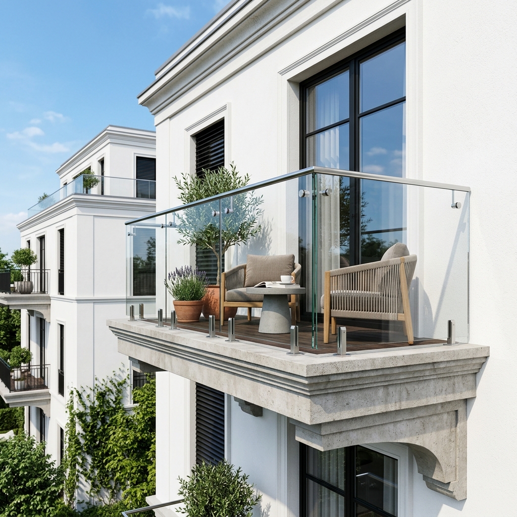 מרפסת בטון קונבנציונלית