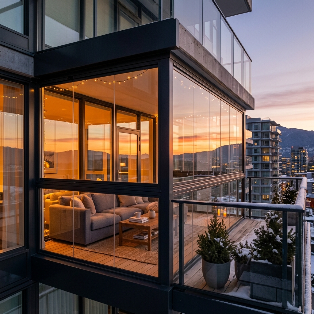 סגירת חורף וקירוי למרפסת